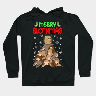 Merry Slothmas Funny Sloth Christmas Sweater Hoodie